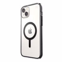 Speck Presidio Perfect-Clear with Impact Geometry + MagSafe - iPhone 15 Plus / 14 Plus maciņš with MICROBAN Coating (Clear / melns)