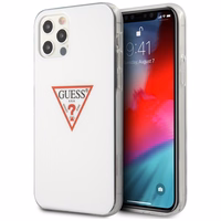 Guess GUHCP12MPCUCTLWH iPhone 12/12 Pro 6.1" balts cietais apvalks Triangle kolekcija