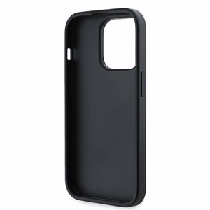 Karl Lagerfeld Diagonal Quilted Script viedtālruņa apvalks iPhone 14 Pro Max - melns