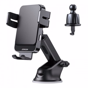 Automašīnas turētājs Joyroom ZS219 melns / automātiska fiksācija (bezvadu uzlāde 15W) (bez magnēta / lipīgs paliktnis)