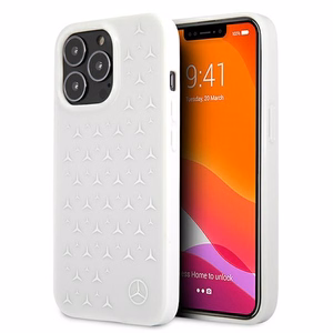 Mercedes Silver Stars Pattern чехол для iPhone 13 Pro / iPhone 13 - белый