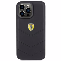 Ferrari dygsnots metāla logotipa apvalks iPhone 15 Pro Max – melns