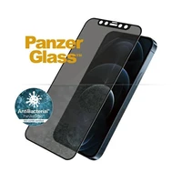 PanzerGlass E2E Super+ Microfracture antibakteriālais rūdītais stikls iPhone 12 Pro Max – ar melnu ietvaru