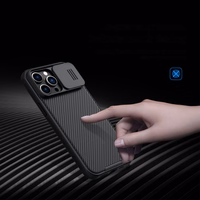 Nillkin CamShield Pro viedtālruņa apvalks iPhone 14 Pro Max bruņots apvalks ar kameras aizsargu zils