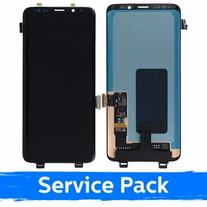 LCD displejs saderīgs ar Samsung G965 S9 Plus melns (Service Pack) (NF versija)