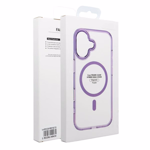 Maciņš Samsung A27 Frame Clear Hybrid Mag Cover, saderīgs ar MagSafe, violets
