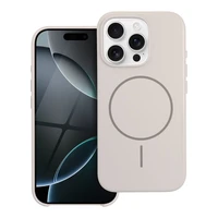 Spīdīgs magnētiskais viedtālruņa apvalks, saderīgs ar MagSafe, IPHONE 17 PRO MAX, balts