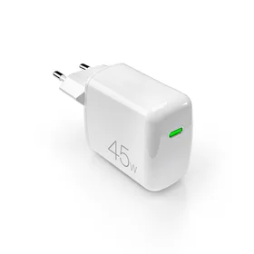 Puro Super Mini 45W PD GaN USB-C sienas lādētājs - balts