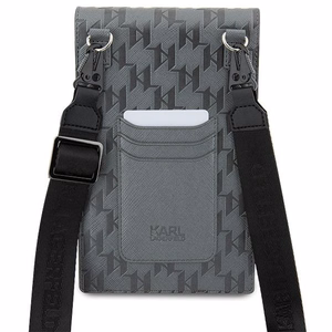 Karl Lagerfeld apvalks KLWBSAKHPCG rokassoma - sudraba Saffiano monogramma Choupette
