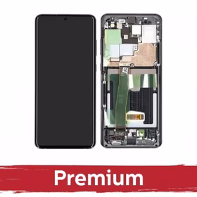 LCD displejs saderīgs ar Samsung G988 S20 Ultra ar rāmi / Cosmic Grey / OEM