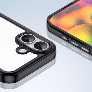Outer Space viedtālruņa apvalks iPhone 17 - melns caurspīdīgs