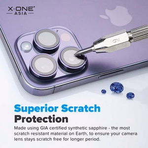 X-ONE Sapphire Kameras Aizsargs Pro - iPhone 13 Pro/13 Pro Max - sudrabains