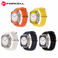 FORCELL F-DESIGN FA12 pulksteņa siksna APPLE pulkstenim 42 / 44 / 45 / 49 mm dzeltena krāsā