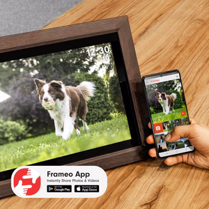 Kruger&Matz FRAMEO Wi-Fi 15,6 collu digitālais foto rāmis ar koka ietvaru