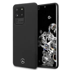 Mercedes MEHCS69SILSB S20 Ultra G988 kietais apvalks melns/melns silikons Line