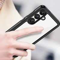 Kosmosa apvalks Samsung Galaxy S25 Edge ar elastīgu rāmi - melns