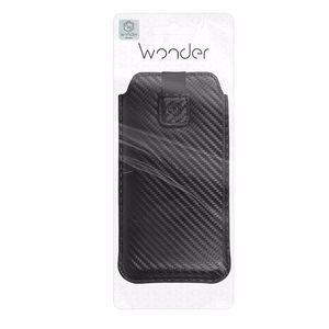 Wonder CARBON viedtālruņa apvalks (izmērs XL) Iphone 15/15 Pro/Iphone 16/16 Pro/Samsung S24/S24 Plus/S25/S25 Plus/A53/A55 5G melns