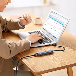Ugreen CM475 daudzfunkcionāls sadalītājs USB 3.0 - 3x USB / Ethernet RJ-45 / USB Type-C PD - pelēks