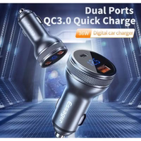 Automašīnas Lādētājs Essager "King" Pelēks 36W (2xQC3.0)