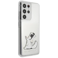 Karl Lagerfeld Choupette Fun Apvalks Samsung Galaxy S21 Ultra - Caurspīdīgs