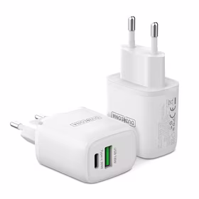 Dux Ducis Duzzona sienas lādētājs T2 - USB + Type C - PD 30W balts