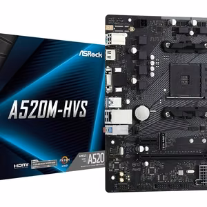 Asrock A520M-HVS mātesplate AMD A520 Socket AM4 micro ATX