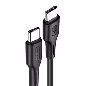 USAMS Kabelis U43 USB-C uz USB-C 100W PD FAST CHARGE 5A 1.2M melns SJ459USB01 (US-SJ459)