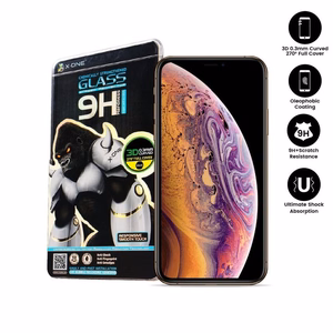 Rūdītais Stikls X-ONE - iPhone Xs/11 Pro 3D Pilns Pārklājums melns