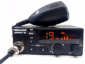 President Jimmy III AM/FM CB radiostacija melna