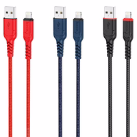 Kabelis USB-A uz Lightning Hoco 2,4A 3 m X59 melns