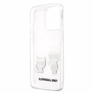 Karl Lagerfeld caurspīdīgs Karl & Choupette Maciņš for iPhone 13 Pro / 13 - caurspīdīgs