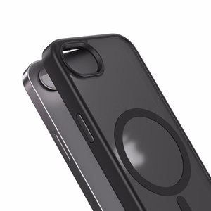Crong Hybrid Frost MAG Cover MagSafe vāciņš ierīcei iPhone 17e / 16e, melns