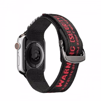Band Dux Ducis "Outdoor" priekš Apple Watch 42mm/44mm/45mm Melns / Sarkans