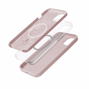 Crong Color Cover Magnetic vāciņš ierīcei iPhone 14 Plus, saderīgs ar MagSafe, smilšu rozā
