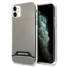 AMG Electroplate melns un balts viedtālruņa apvalks iPhone 11 / XR 6.1" - caurspīdīgs