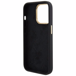 Guess silikona Logo Strass 4G viedtālruņa apvalks iPhone 15 Pro Max - melns