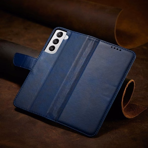 Magnētiskais apvalks Samsung Galaxy S22+ (S22 Plus) ar Flip Cover zilais