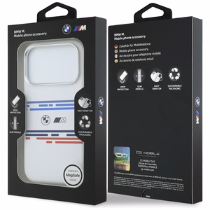 BMW M Silicon Horizontal Line MagSafe macins iPhone 17 Pro - balts