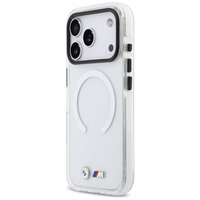 BMW M IML Shockproof Metal Logos MagSafe Maciņš for iPhone 17 Pro Max - caurspīdīgs