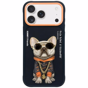 Nimmy Glasses Cool suņa viedtālruņa apvalks iPhone 17 Pro - melns