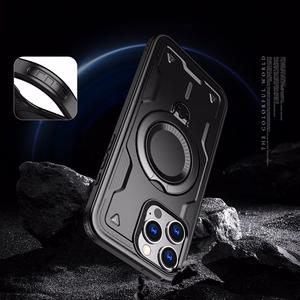 Hybrid Armor Trendy viedtālruņa apvalks ar MagSafe iPhone 16 Pro - melns