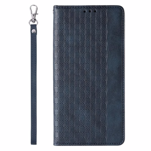 Magnet Strap Case для Samsung Galaxy S23+ флип-кошелёк мини-ремешок подставка синий