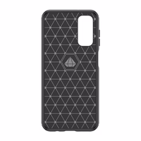Elastīgais oglekļa raksta vāciņš Samsung Galaxy M14 viedtālrunim Carbon Case - melns