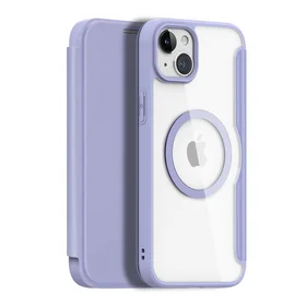 Dux Ducis Skin X Pro Magnētiskais Atveramais MagSafe apvalks iPhone 15 Plus - violets