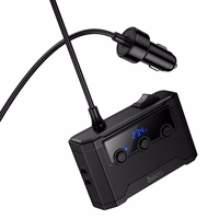 Auto lādētājs Hoco 2xUSB A + 2xUSB C+3x cigarešu šķiltavas pieslēgvietas PD QC3.0 240W Z64 melns