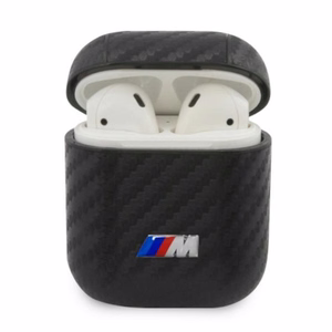 BMW PU Carbon M Collection maciņš AirPods 1/2, melns