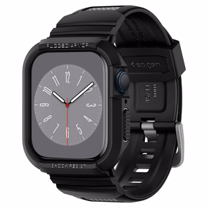 Spigen Rugged Armor Pro Case with Strap for Apple Watch 4 / 5 / 6 / 7 / 8 / SE (44/45 mm) - Black
