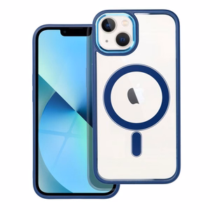 Magnētiskais viedtālruņa apvalks COLOR EDGE MAG COVER ar MagSafe iPhone 13 tumši zils