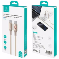 Kabelis USAMS Huan Series SJ752 60W USB-C uz USB-C 1,2 m titāna
