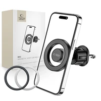 Tech-Protect N51 automašīnas tālruņa turētājs ar MagSafe gaisa ventilācijas režģim - melns